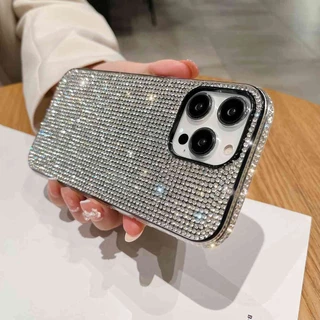 เคสโทรศัพท์มือถือ ป้องกัน ประดับเพชร หรูหรา สําหรับ iPhone 11 12 13 14 15 Pro Max