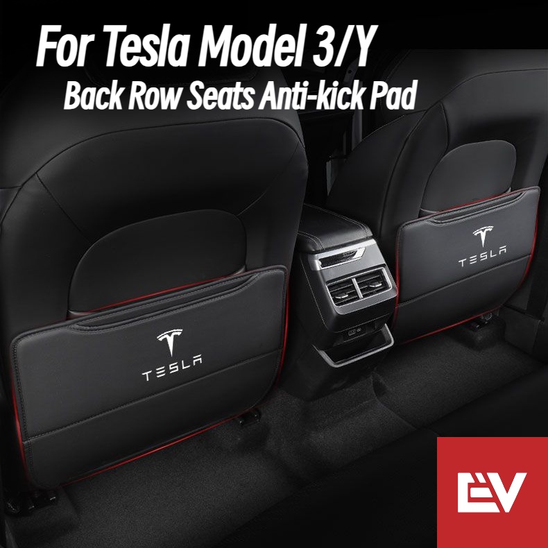 แผ่นเบาะที่นั่งด้านหลัง ป้องกันการเตะ 5 สี สําหรับ Tesla Model 3 Highland