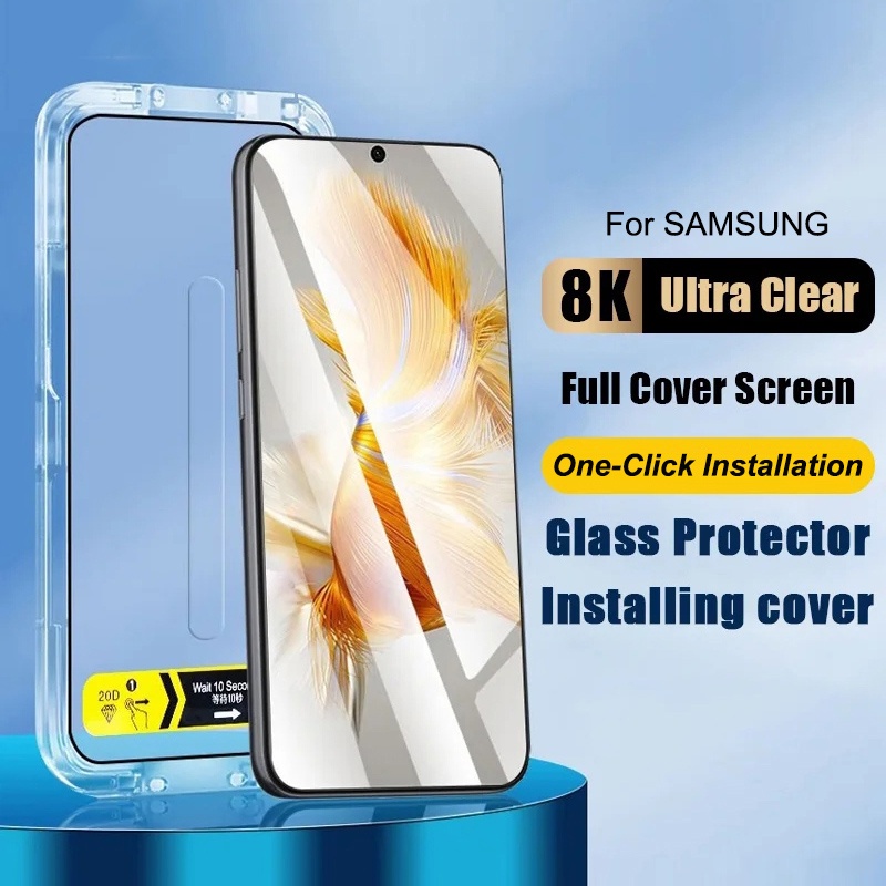 สําหรับ Samsung Galaxy A06 A05 A05S A02 A02S A03 A03S A04 A04S A04E A12 A13 A14 A15 A20 A20S A22 A23 A24 A25 A30 A31 A32 A33 A34 A35 A42 A50 A51 A52 A53 A54 A55 A70 A71 A72 A73 A30S A50S A52S A70S ฟิล์มกระจกนิรภัยกันรอยหน้าจอแบบเต็มจอ