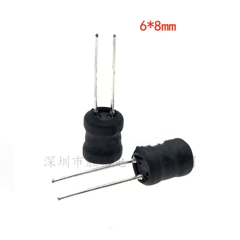 (10 ชิ้น) ใหม่ DIP Power Inductor 6*8 มม.2.2UH 4.7UH 10uH 22uH 100uH 150uh 220uH 330uH 470uH 1MH 2.2