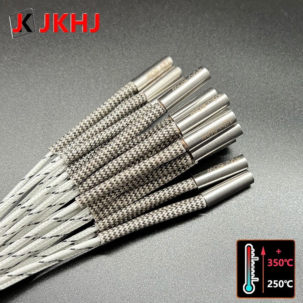 3D Printer Parts Hotend Heating Element 12V 24V 50W High Temperature Heating Tube 6*20mm MK8 E3dV6 V
