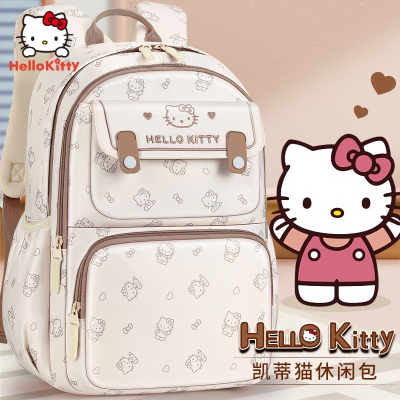 Hellokitty กระเป ๋ านักเรียนหญิงนักเรียนชั ้ นประถมศึกษา 2024 สาวสไตล ์ ใหม ่ สามถึงหกเกรดความจุขนาดใหญ ่ สูง-