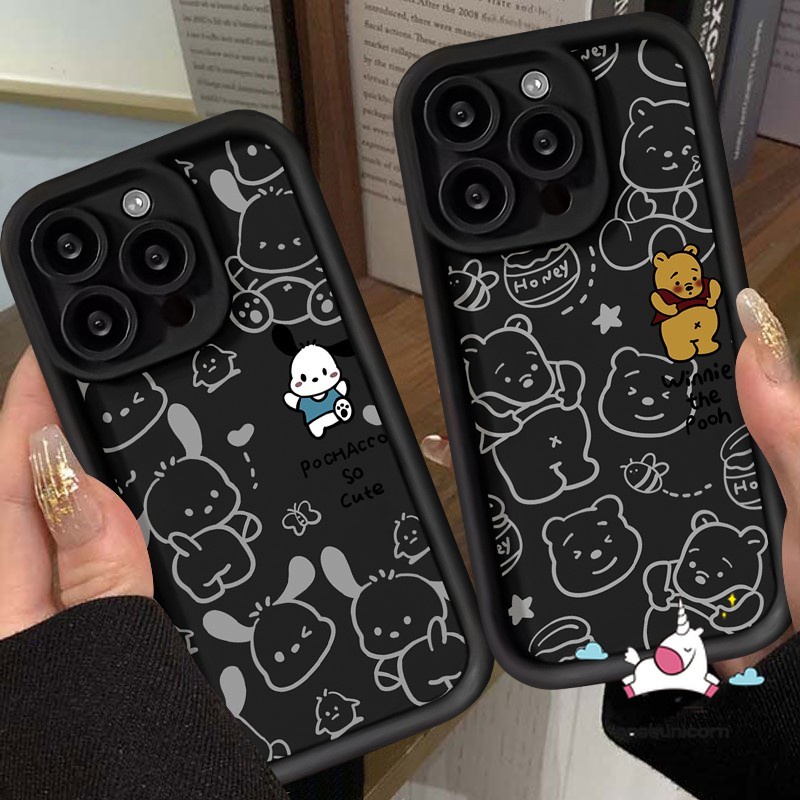 เคสโทรศัพท์มือถือ ลายการ์ตูน Winnie Pochacco Doodle น่ารัก สําหรับ Samsung A05S A13 A24 A14 A05 A50 A12 A04s A11 A54 A20 A32 A51 A34 A31 A50s A03s A53 A23 A10s A03 A52 A02s A30s A20s A52s A04E