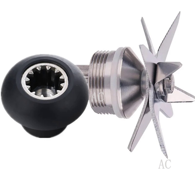 AC Blender Knives + Connecting Shaft for Biolomix T5300  Gastrorag B-010 Blending Cup Parts Blades K