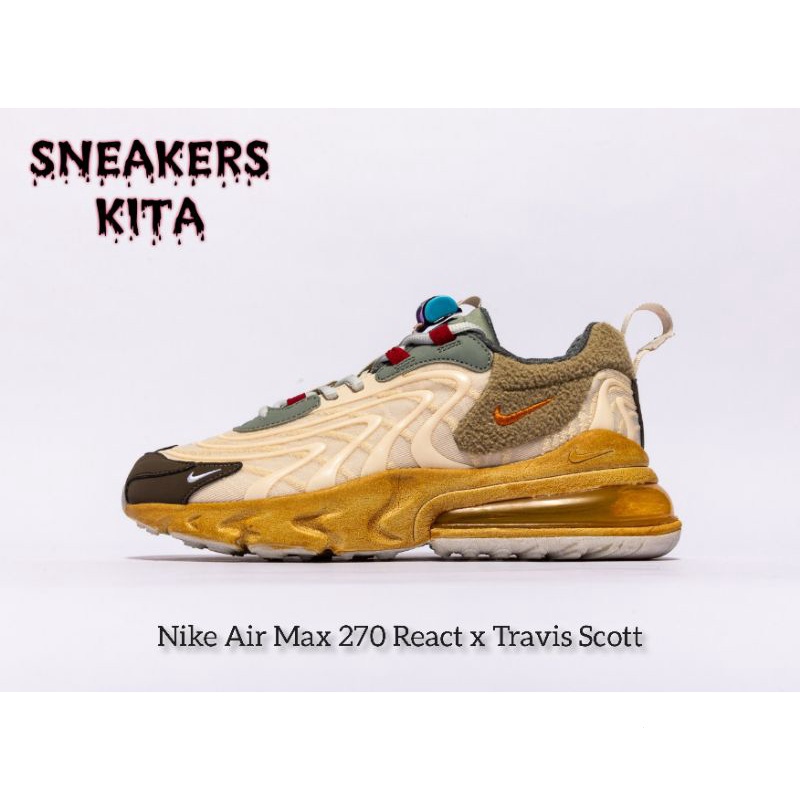 Nike Air Max 270 React x Travis Scott BNIB ของแท้ 100% Global