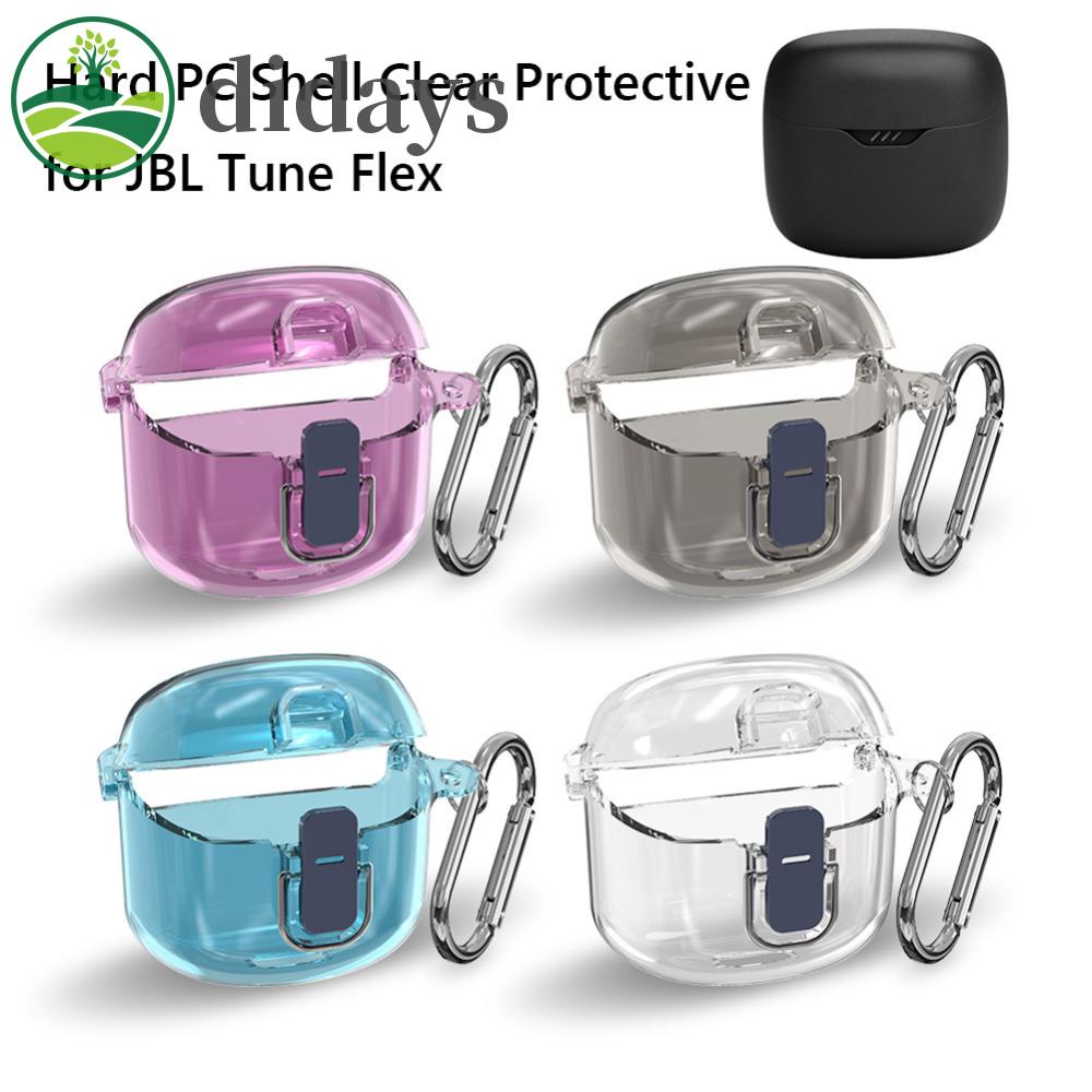 🚚สต็อกพร้อมในกรุงเทพ🚚 เคสแข็ง PC ใส กันกระแทก พร้อมคาราบิเนอร์ สําหรับ J-B-L Tune Flex 2023