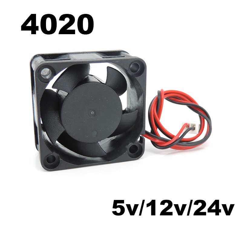 พัดลมระบายความร้อนฮีทซิงค์ 2PIN Dc 40 มม. 40x40x20 มม. 24V 12V 5V 4020 4 ซม. สําหรับเครื่องพิมพ์ 3D THK3
