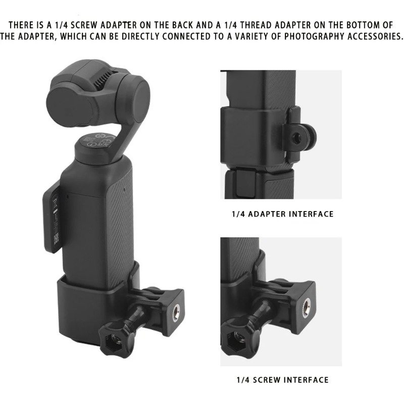 ชุดอุปกรณ์เสริม สําหรับ DJI Osmo Pocket 3 Head Strap Mount, Chest Mount Harness, Backpack Clip Holder - พร้อมอะแดปเตอร์เกลียว 1/4 นิ้ว