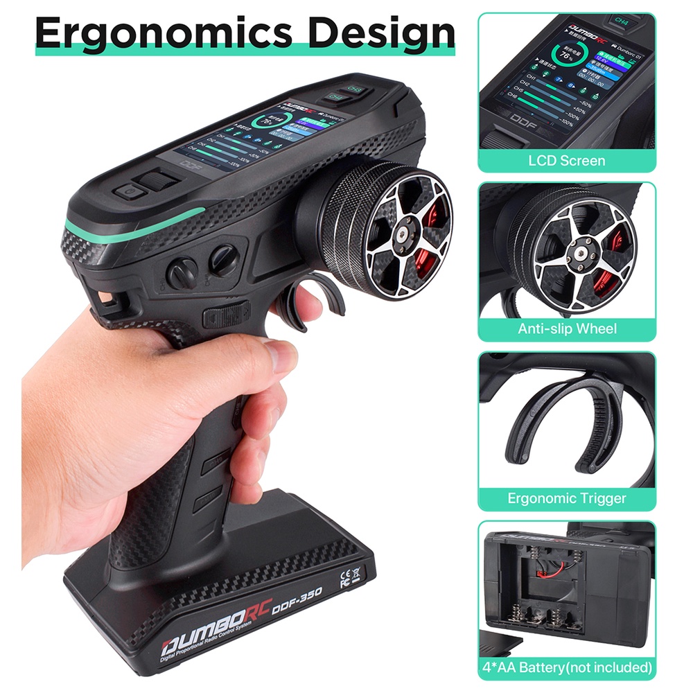【ลดราคา】DUMBORC Ddf-350 ตัวส่งสัญญาณ 10CH พร้อมตัวรับสัญญาณ 2.4G 10CH วิทยุดิจิทัล สําหรับรถบังคับ เ