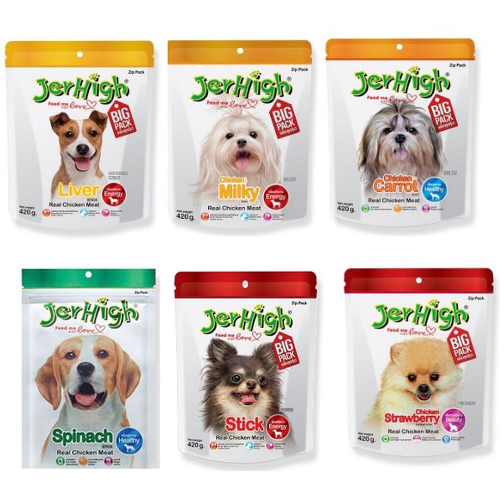 JerHigh(เจอร์ไฮ) Jerhigh Snack ขนมสุนัข เจอร์ไฮ ขนาด 400 กรัม