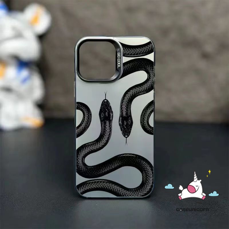 เคสโทรศัพท์มือถือ แบบนิ่ม ลายการ์ตูนงู และแมงมุม หรูหรา สําหรับ IPhone 7Plus 14 12 15 11 13 Pro Max XR 7 8 Plus X XS Max SE 2020