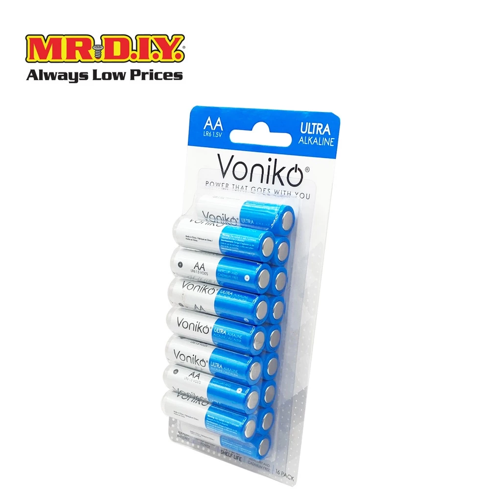 VONIKO ถ่านอัลตร้าอัลคาไลน์ LR6 AA 1.5 โวลต์ (16 ก้อน/แพ็ก) thumbnail 5