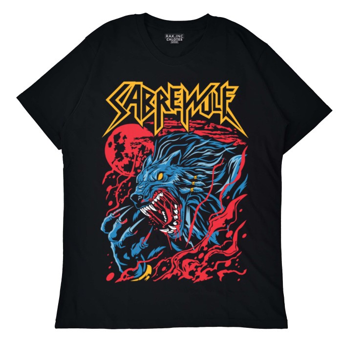 ขายดี Kaos Hitam Pria Baju SABRE WULF T-shirt Distro Vidio Games Jadul S-5XL