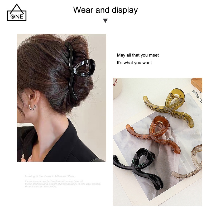 COD❤️กิ๊บติดผมอะคริลิคใหญ่รูปคลื่นส์ใสสไตล์เกาหลีแฟชั่นคลิปฉลามหางม้าระดับไฮเอนด์เครื่องประดับผมสำหรับผู้หญิง-a.one - รูปที่ 7