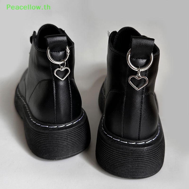 Peacellow โลหะส่วนบุคคล Hollow Pentagonal Star Mar Boot Buckle Sweet Cool Star Cross Love จี้ Mar รองเท้าอุปกรณ์เสริม TH