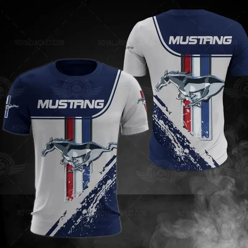 เสื้อคอกลม แขนสั้น พิมพ์ลายโลโก้ Ford 3 มิติ ลําลอง โอเวอร์ไซซ์ สไตล์สตรีท แฟชั่นสําหรับผู้ชาย