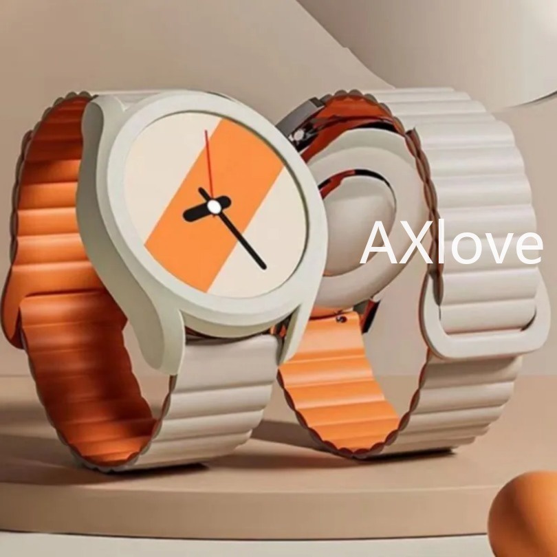 สายนาฬิกาข้อมือซิลิโคนแม่เหล็ก 20 มม. 22 มม. สําหรับ Samsung Galaxy Watch 6 5 Pro 4 Classic 43 มม. 47 มม. Huawei GT 2 2e Pro 3 4 46 มม.