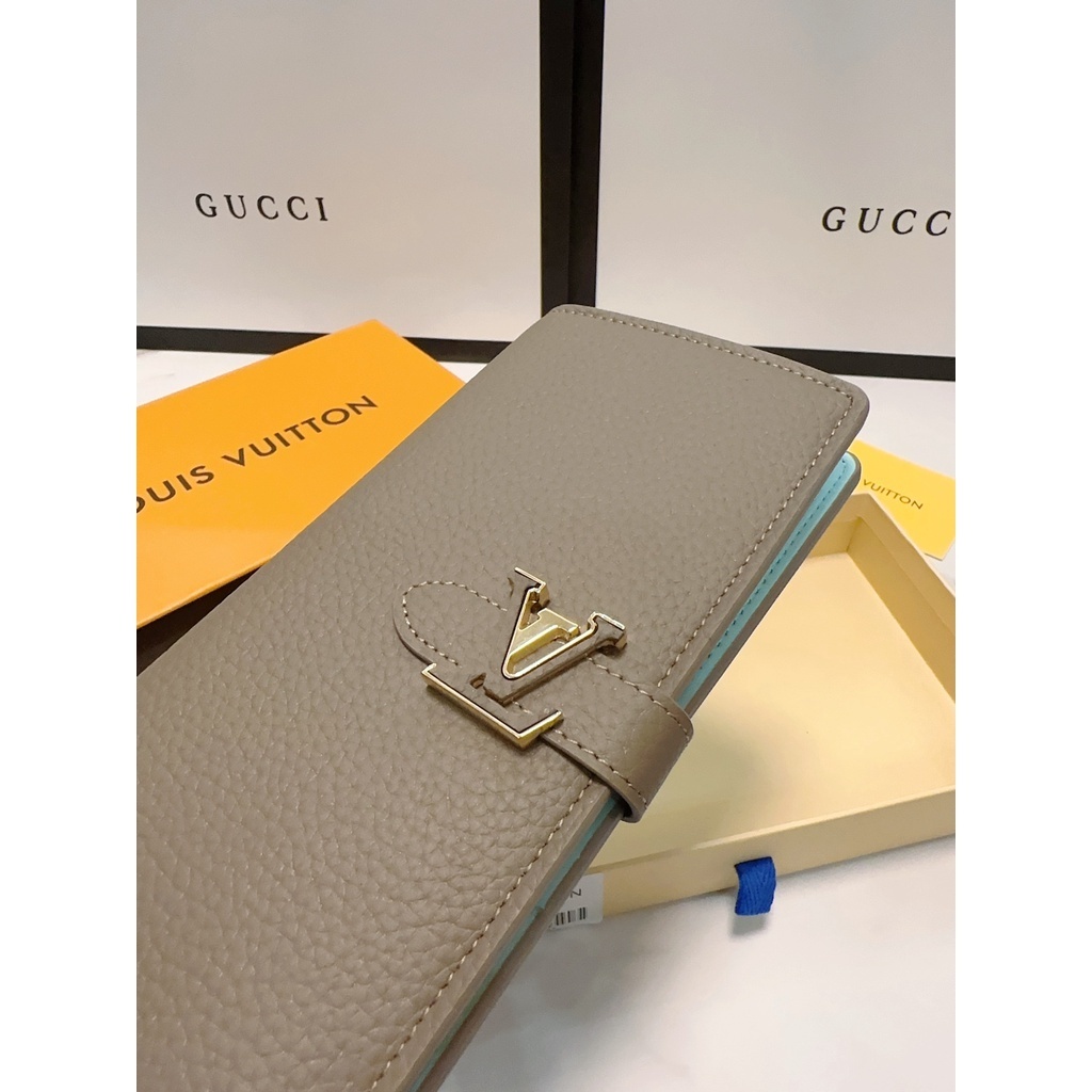 [คุณภาพสูง]L-Classic Long Wallet Mens and Womens Card Holder Fashion Wallet (พร้อมกล่อง)