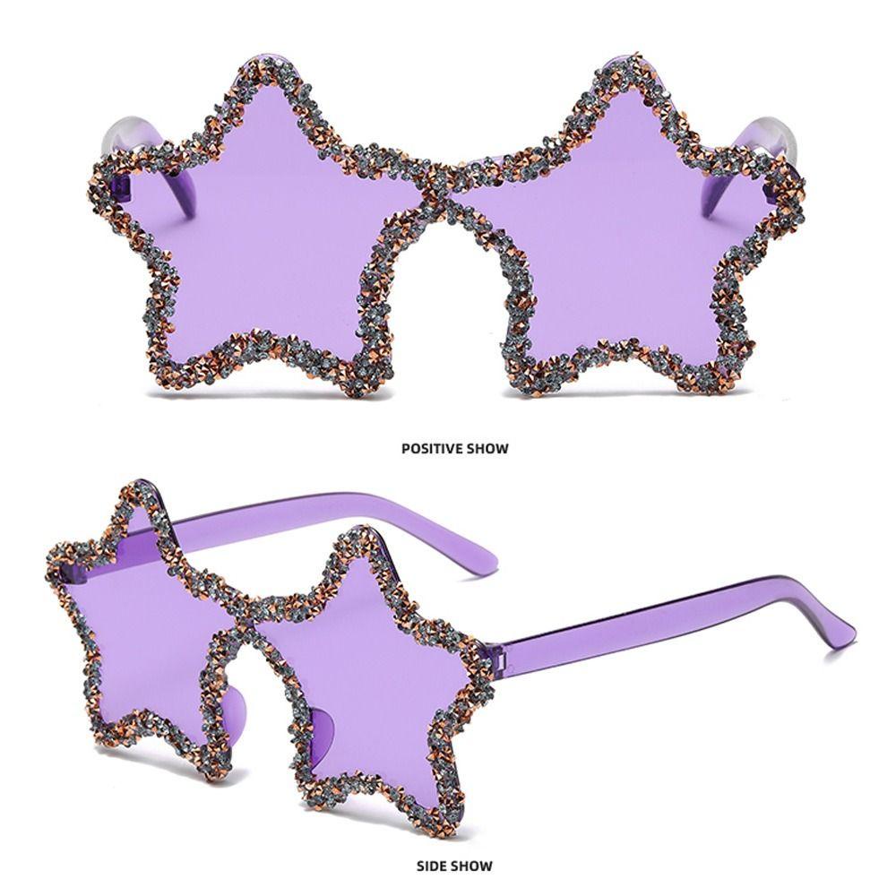 SHOOGTH แว่นกันแดดรูปดาว ป้องกัน UV400 ออกแบบมรกตและคริสตัล เหมาะสำหรับสไตล์ Y2K - รูปที่ 7