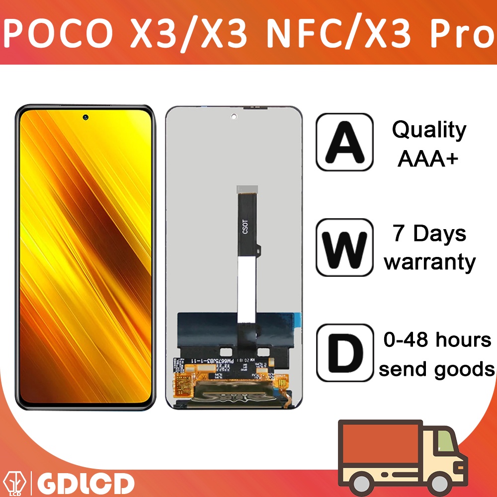 อะไหล่หน้าจอสัมผัสดิจิทัล LCD แบบเปลี่ยน สําหรับ POCO X3 Pro LCD X3 NFC POCO X3 M2102J20SG