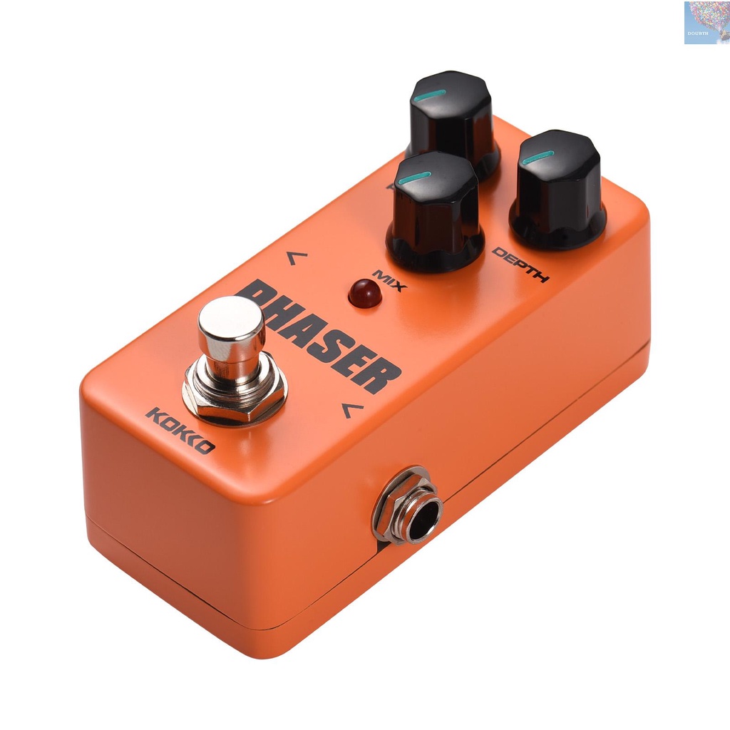Doubth KOKKO FPH2 PHASER แป้นเหยียบเอฟเฟคกีตาร์ไฟฟ้า ขนาดเล็ก แบบพกพา พร้อมอัตราการเต้น ความลึก ผสม 3