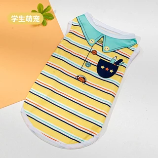 🇹🇭พร้อมส่ง🇹🇭 👔👕 เสื้อแขนกุดสกีนลายแฟชั่นสุดน่ารัก ผ้ายืด for สัตว์เลี้ยง สุนัข หมา แมว