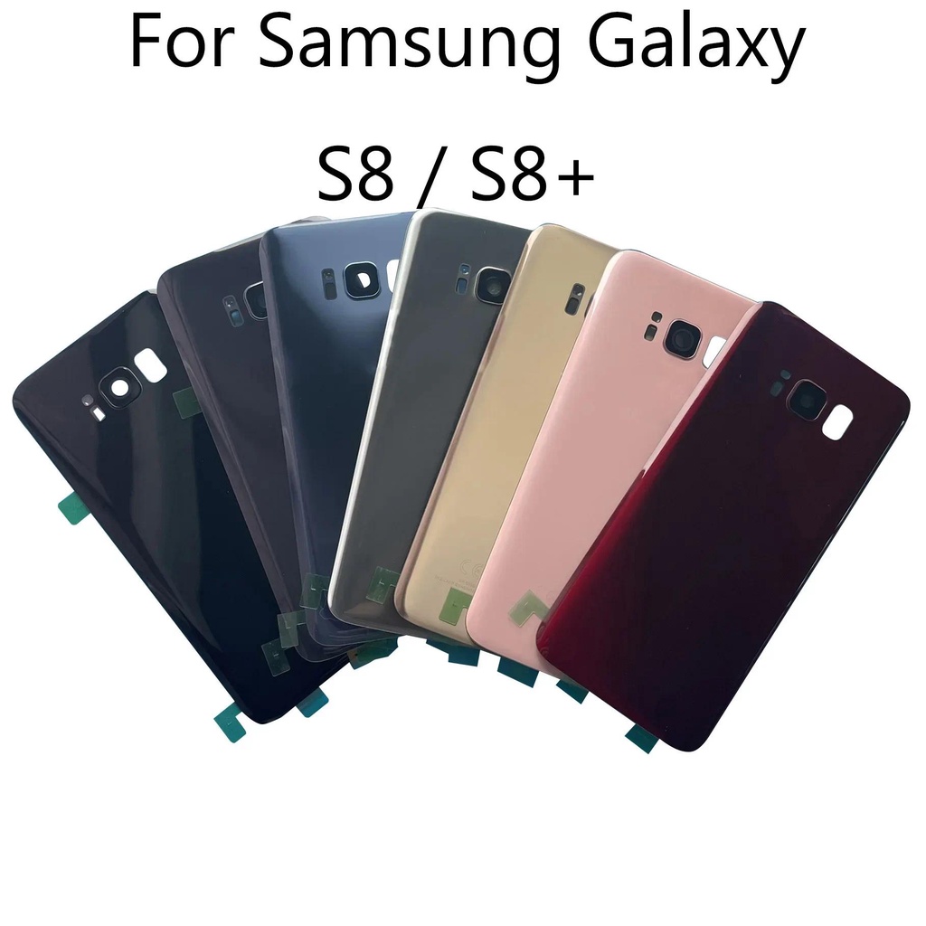สําหรับ Samsung Galaxy S8 Plus ฝาหลังแบตเตอรี่สําหรับ Samsung Galaxy S8 S8Plus S8 + แก้วด้านหลังฝาคร