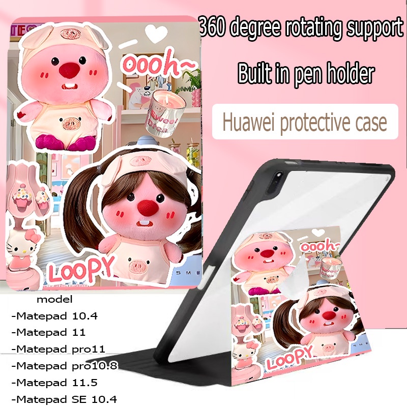 กรณี Huawei MatePad 10.111 Pro11 10.8 10.4 11.5 SE10.4 360 องศาหมุนอะคริลิป้องกันกรณี – โปรปัง