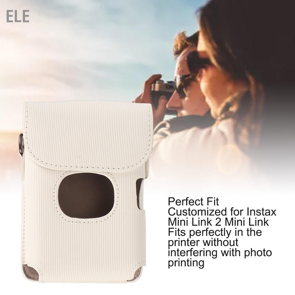ELE Smartphone Printer Hard Case Shockproof Mini Travel Bag with Shoulder Strap for Instax Link 2