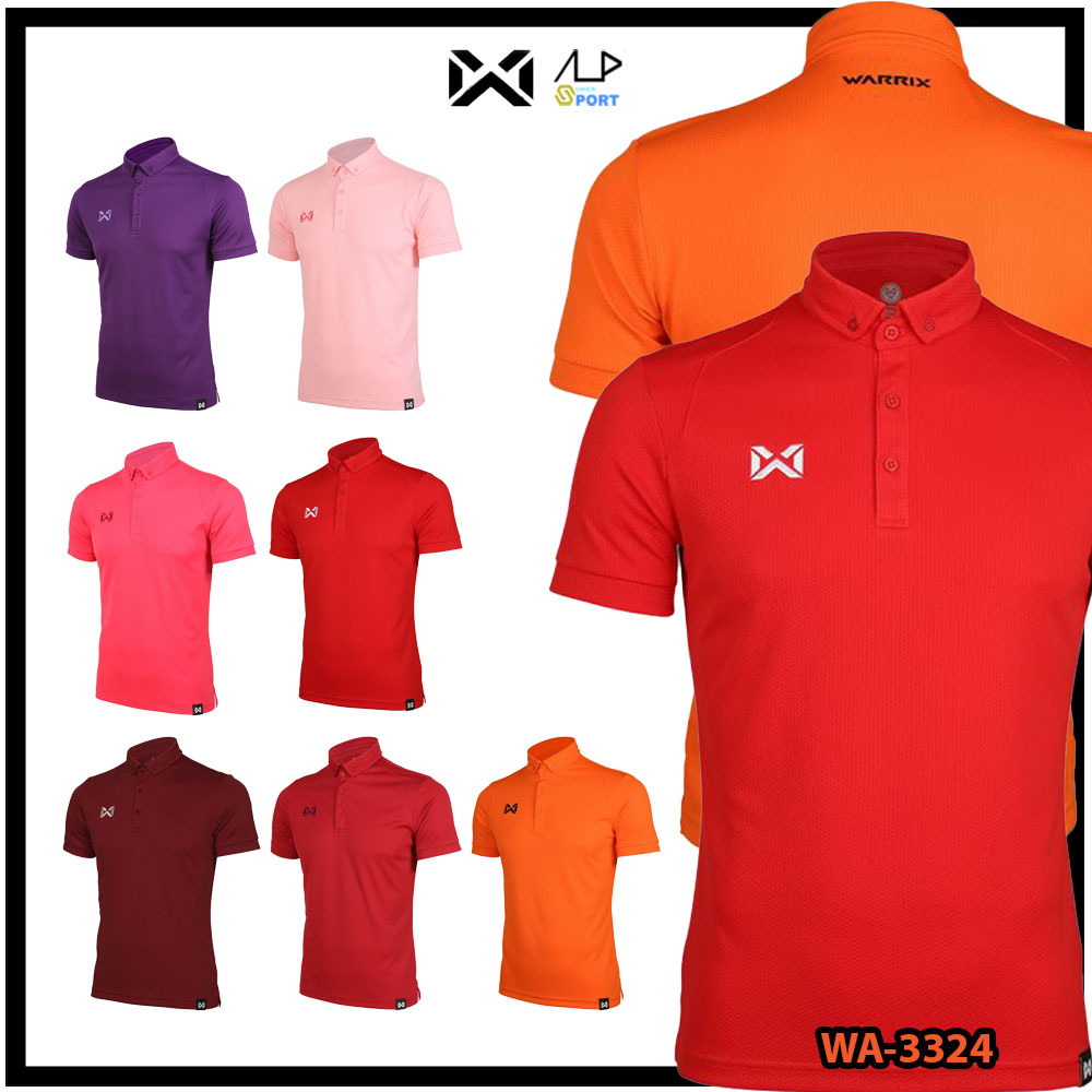 💥ลดโหดเหลือ235บาท💥 เสื้อโปโล warrix วอริกซ์ รุ่น BUBBLE WA-3324 WA3324 WA-PLA024 S1 แท้100%