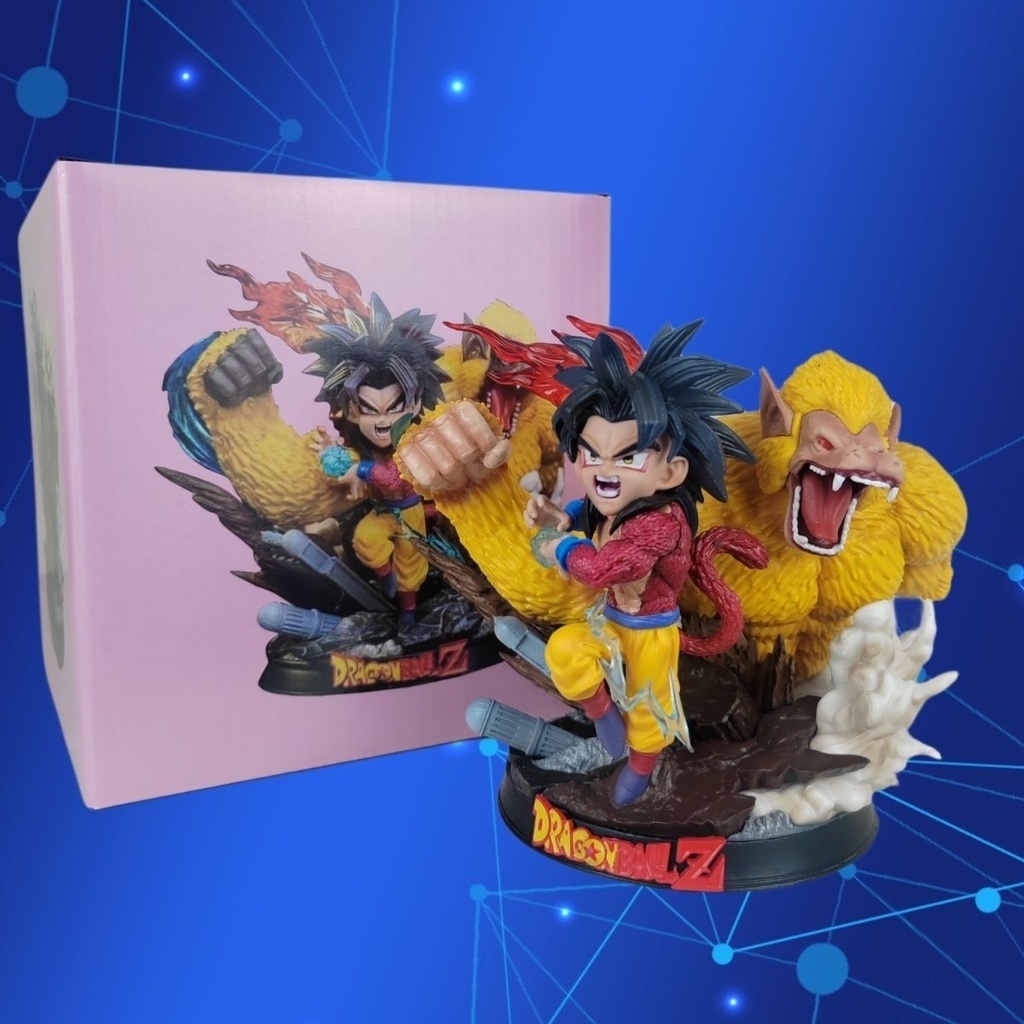 ดราก้อนบอลอะนิเมะตัวละคร GT Super Four Series Super Four Black-Haired Goku รูปปั้นรูปตกแต่งของขวัญขอ