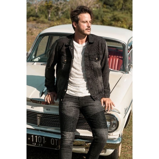 กางเกงยีนส์แปลก - เสื้อแจ็คเก็ต Orio Black - แจ็คเก็ตยีนส์