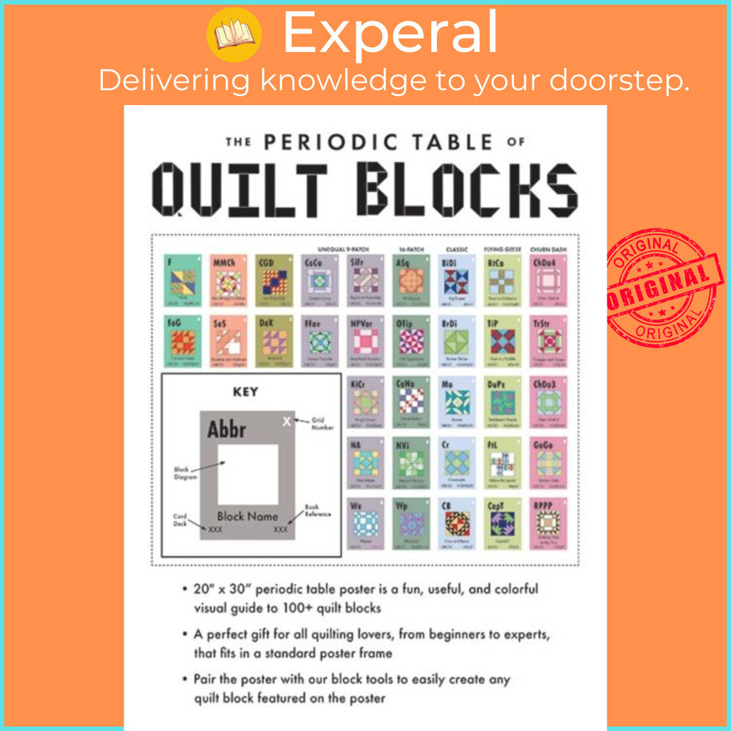 โปสเตอร์บล็อกผ้านวมปริซึม - 20" x 30" โดย C&T Publishing (ฉบับสหราชอาณาจักรปกอ่อน)