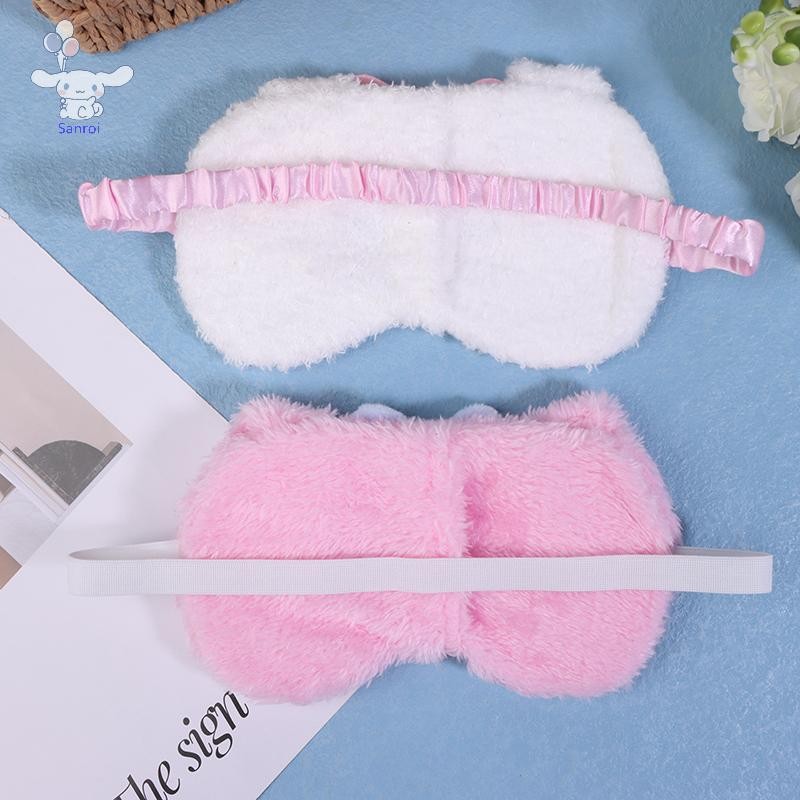 [San] Lunch Break Sleep Ladies Eye Protection Kawaii Sanrio Cinnamoroll Plush Eye Mask Anime Cinnamoroll Blackout Eye Mask POP