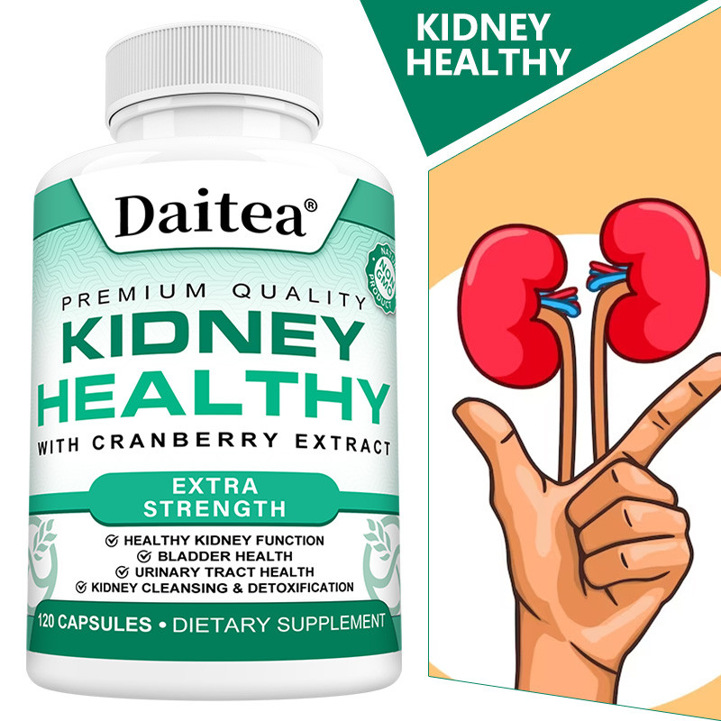Daitea Kidney HEALTHY อาหารเสริม, ทําความสะอาดไตและล้างพิษ, สนับสนุนสุขภาพไต, ฟังก์ชั่น Tract และสุขภาพกระเพาะปัสสาวะ