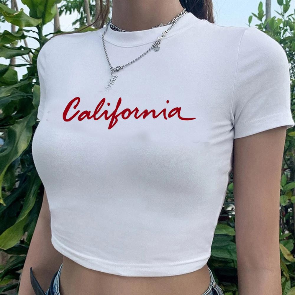 California fairy grunge belky aesthetic Crop Top หญิง kawai yk2 Kawaii cyber y2k เสื้อครอป