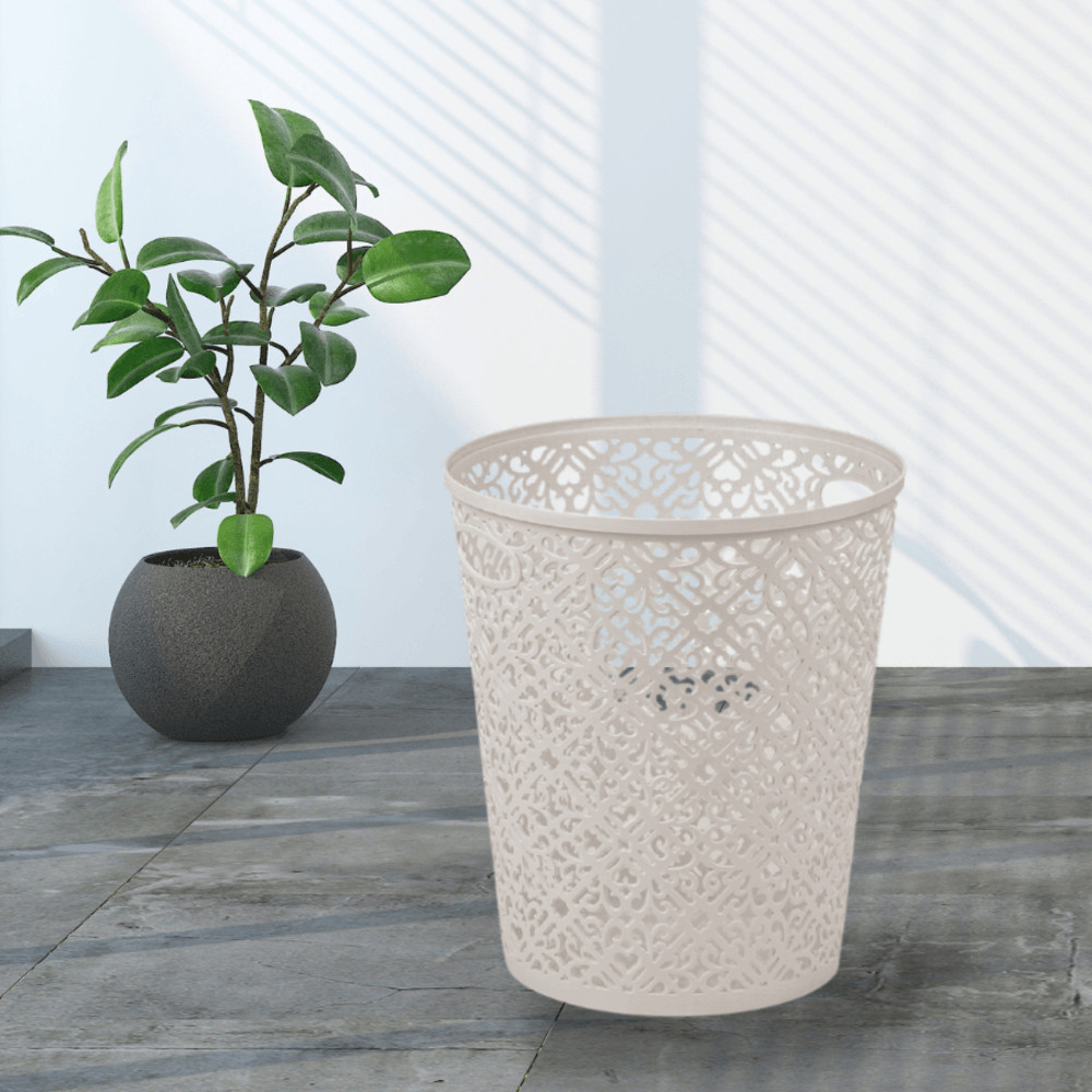 Ghouse Online ICLEAN  ถังขยะไม่มีฝาทรงกลม 13.5 ลิตร TG54819 ขนาด 27x27x31 cm. เทาอ่อน สินค้าขายดี!