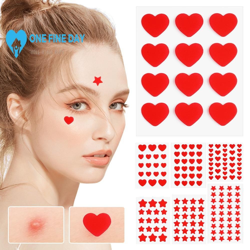 Sug Acne Patch Red Love Star Festive Hydrocolloid Acne Patch ครอบคลุม D1a4