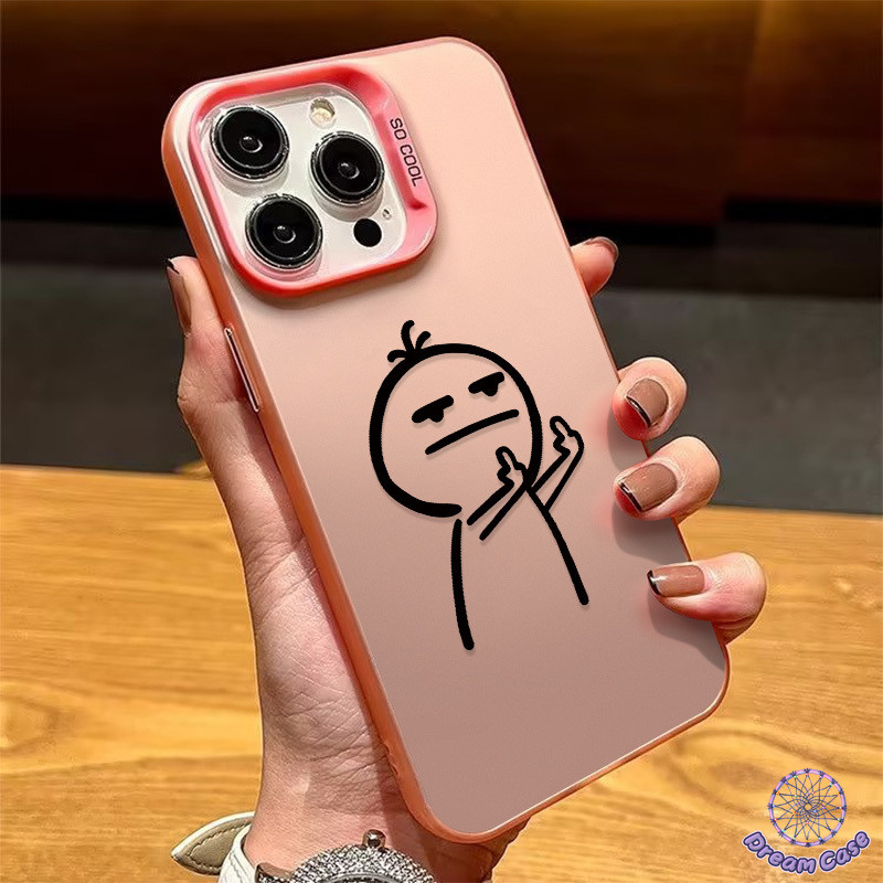 แฟชั่นตลกกราฟฟิติคนน้อยการเคลือบนุ่ม เคส IPhone 16 11 15 รูปที่ 4