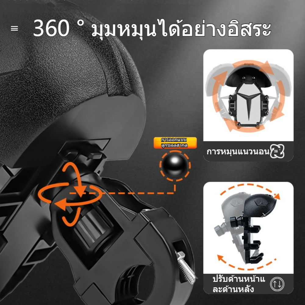 ที่จับมือถือติดมอเตอร์ไซค์ ติดก้านกระจก(มีหมวก) การฝนตก ปล่อย ช็อต ป้องกัน แสงแดด ที่วางโทรศัพท์มอเตอร์ไซด์ รูปที่ 2