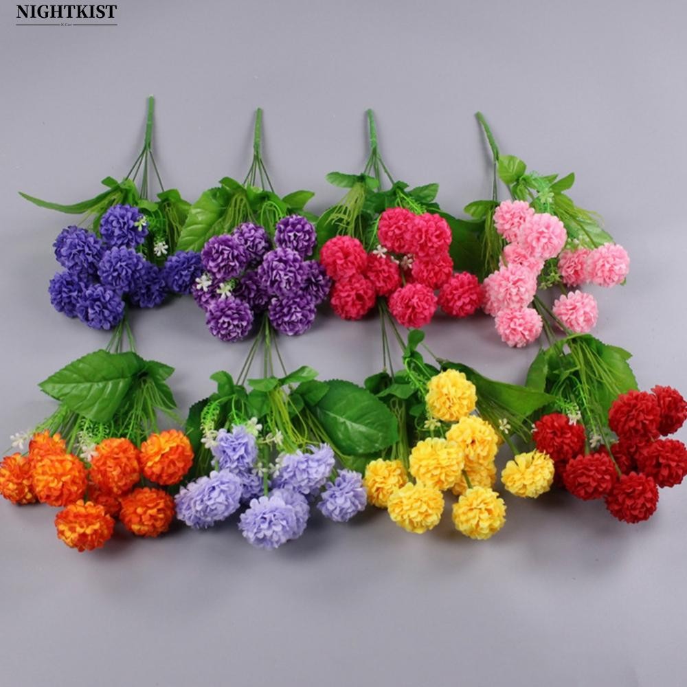 Hydrangea Flower Artificial Silk 1 Bouquet 9 Heads Bedroom Birthday Gifts