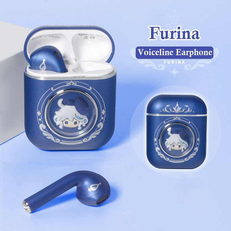 【Freebies】ใหม่ Furina Focalors Genshin Impact หูฟังบลูทูธไร้สาย 5.3 พร้อมสายเสียง คุณภาพเสียงดี