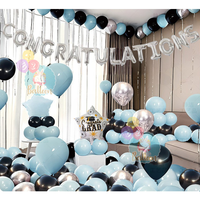 (ร้านไทย)เซ็ตลูกโป่งวันรับปริญญา วันปัจฉิม Congratulations / Congrats (CGT)