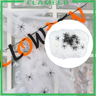 [Flameer] ใยแมงมุมยืดหยุ่น สําหรับตกแต่งบ้านผีสิง ฮาโลวีน