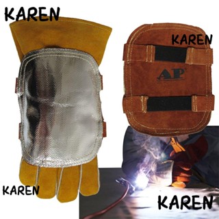 Karen ถุงมือเชื่อม อลูมิเนียม และหนังวัว ป้องกันความร้อนสูง AP-9500 ป้องกันการไหลของความร้อน