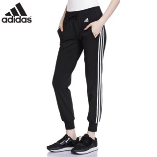 Adidas ของแท้ 100% กางเกงกีฬาลําลอง ผ้าถัก ลายทาง เรียบง่าย สําหรับผู้หญิง S97115