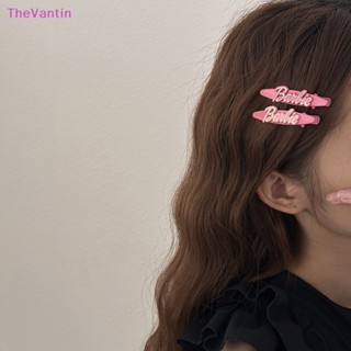 Thevantin กิ๊บติดผม ลายตัวอักษรบาร์บี้น่ารัก สีชมพู เครื่องประดับ แฟชั่นสําหรับผู้หญิง