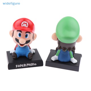 Widefigure Bros Luigi โมเดลฟิกเกอร์การ์ตูนอนิเมะ เขย่าหัว ของขวัญคริสต์มาส ของเล่นสําหรับเด็ก