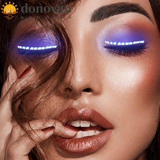 Donovan ขนตาปลอมนีออน LED เรืองแสง แฮนด์เมด กันน้ํา สีสันสดใส สําหรับปาร์ตี้ฮาโลวีน