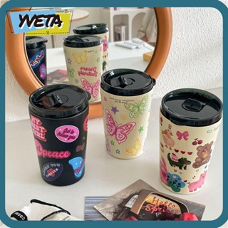 Yveta แก้วกาแฟสเตนเลส ลายการ์ตูนน่ารัก ขนาด 360 มล. 360 มล.